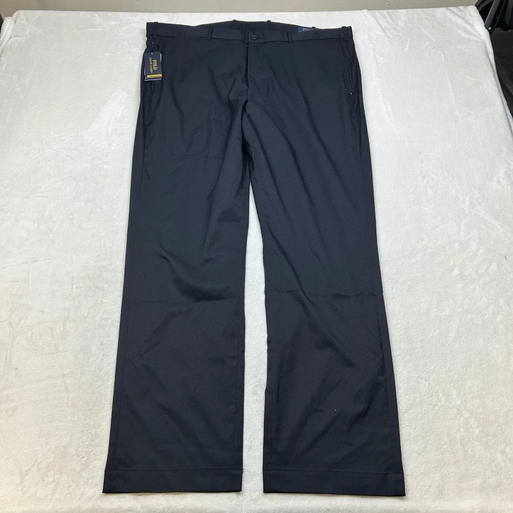 Polo Ralph‎ Lauren Performance Chino Pants Mens 40x32 Navy Blue Tailored Fit NEW